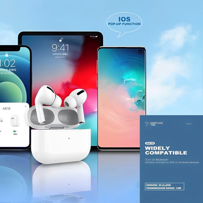 A619 Aspor BT 5.0 Hifi Sound Earbuds With Wireless Charging - Image 4