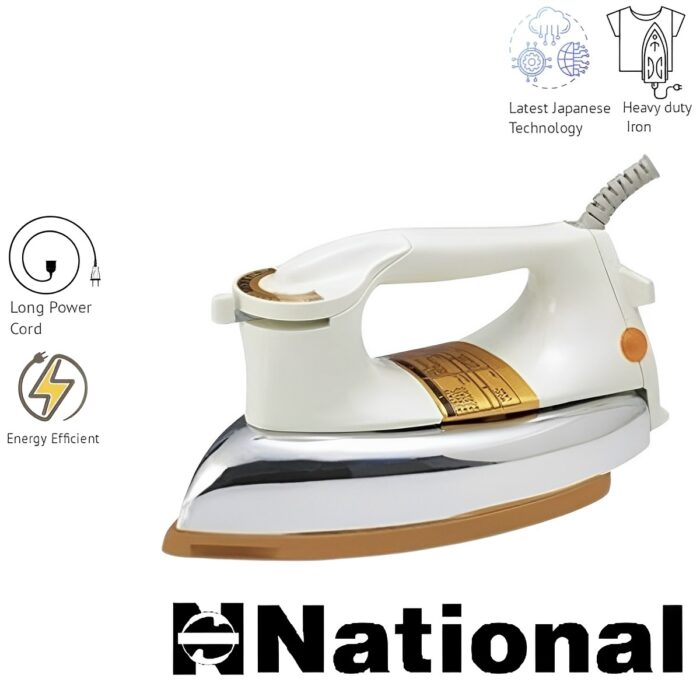 1000W Heavy Duty Deluxe Automatic Iron With Non-Stick Coating Sole Plate - Image 9