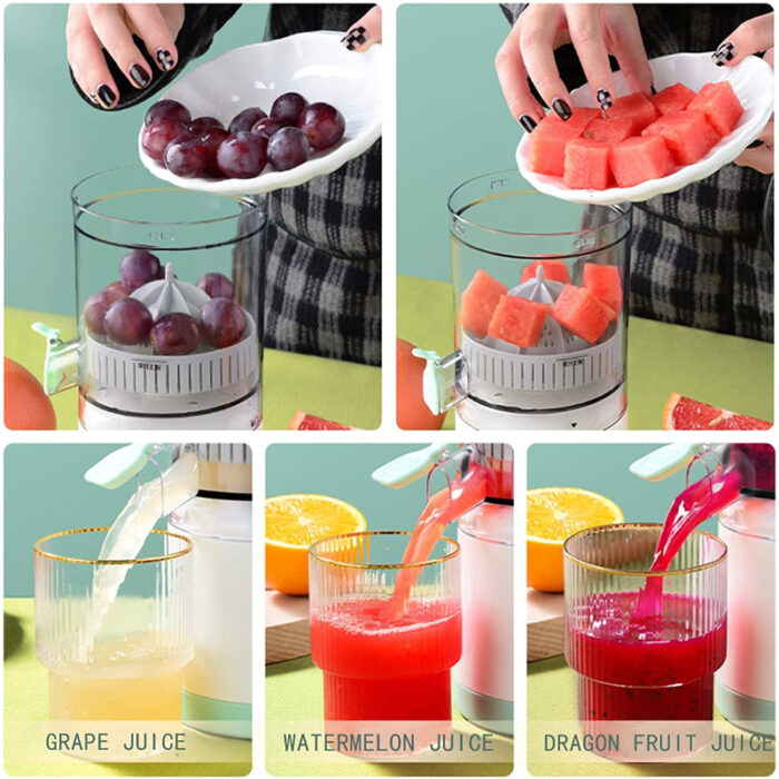 Automatic Household Electric Citrus Juicer With USB & Cleaning Brush - Image 9
