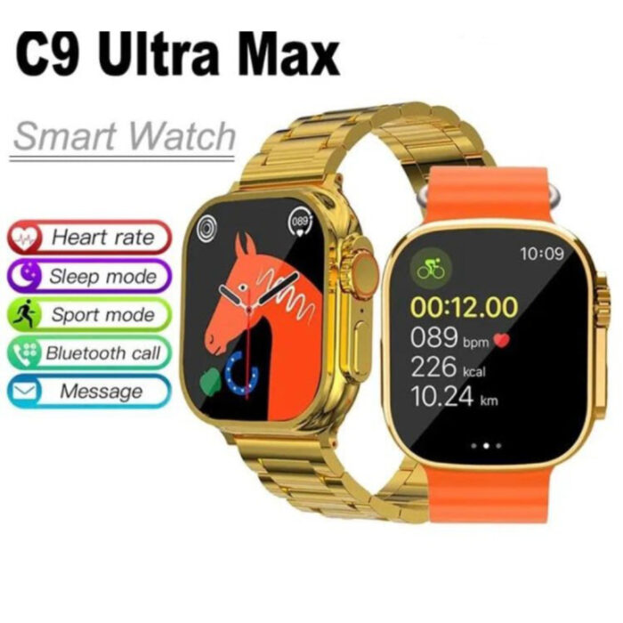C9 Ultra Max Gold Edition Smartwatch with 2.1″ Infinite HD Display, Calls, Health Tracking & Smart Notifications - Image 7