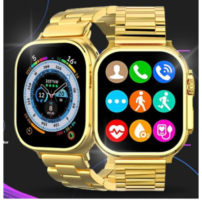 C9 Ultra Max Gold Edition Smartwatch with 2.1″ Infinite HD Display, Calls, Health Tracking & Smart Notifications - Image 1