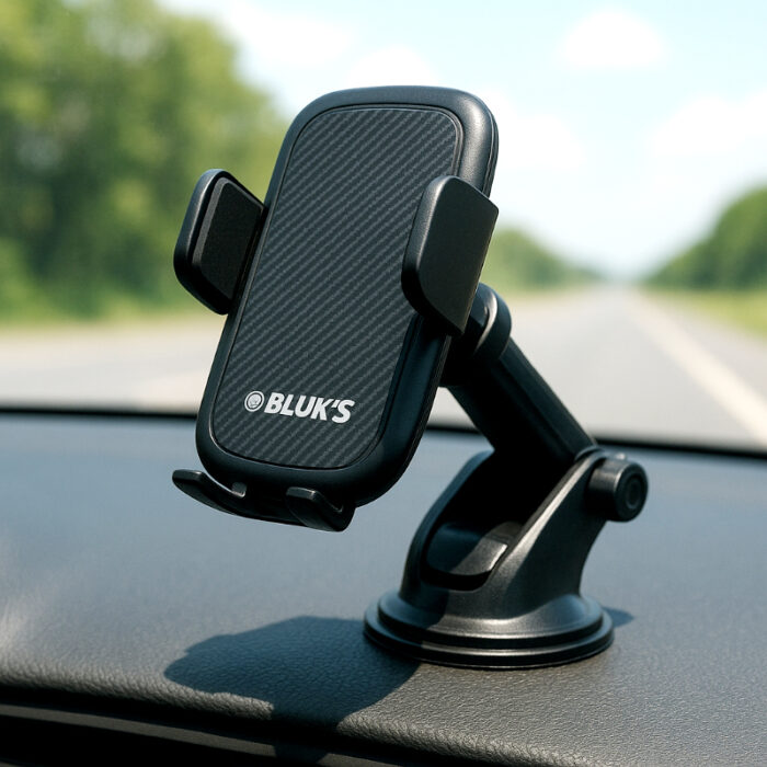 BLUK’S BX-321 – 360° Rotation, One-Click Release, Anti-Shake Design Universal Car Phone Holder - Image 1