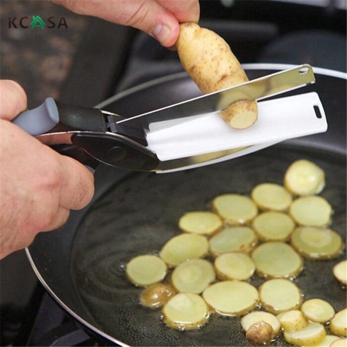 Clever Cutter Stainless Steel Multifunction Kitchen Vegetables Bread Slicer Chopper - Image 1