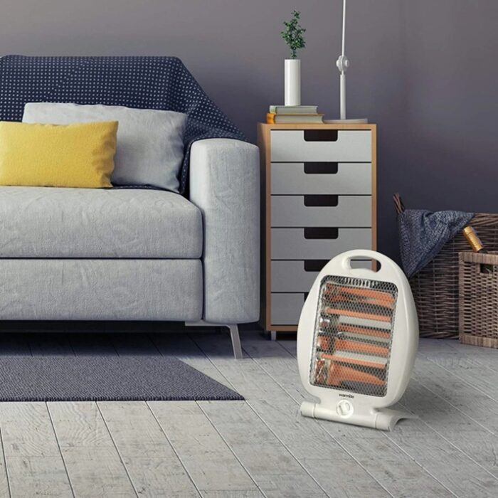 800W Instant Heating Portable Electric Quartz Heater With Auto Tip-Over Protection - Image 5