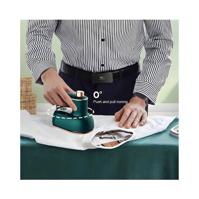 Mini Compact EV Porcelain Gold Electric Iron Effortless Precision With 130°C Constant Temperature For Efficient Dry And Wet Ironing - Image 2