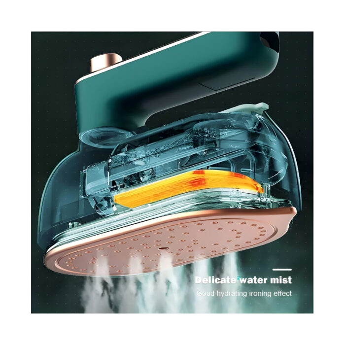 Mini Compact EV Porcelain Gold Electric Iron Effortless Precision With 130°C Constant Temperature For Efficient Dry And Wet Ironing - Image 3