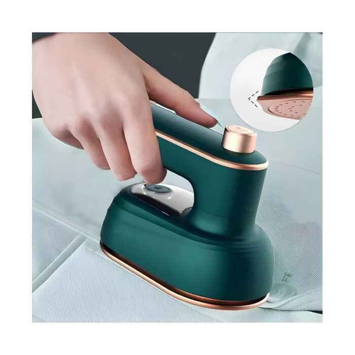 Mini Compact EV Porcelain Gold Electric Iron Effortless Precision With 130°C Constant Temperature For Efficient Dry And Wet Ironing - Image 6