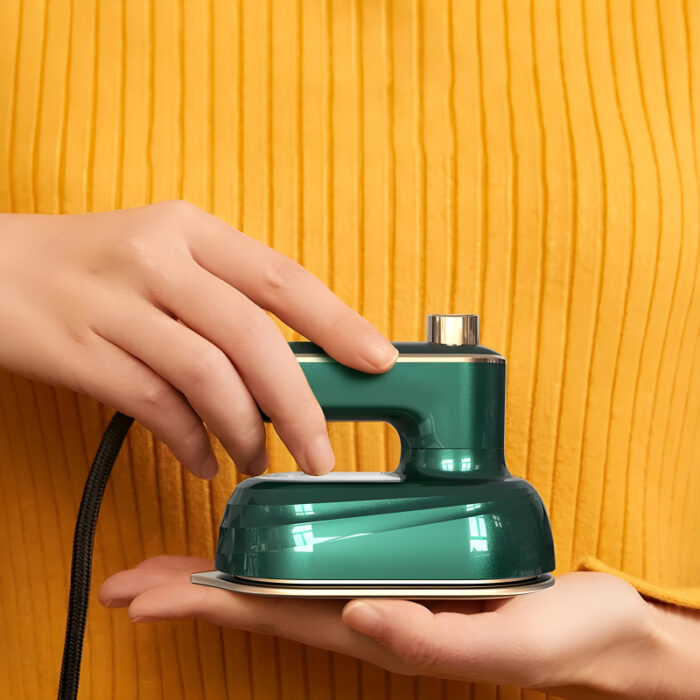Mini Compact EV Porcelain Gold Electric Iron Effortless Precision With 130°C Constant Temperature For Efficient Dry And Wet Ironing - Image 9