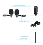 Dual-Head 3.5mm TRRS Condenser Lavalier Microphone PC Mobile Phone - Image 3