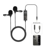 Dual-Head 3.5mm TRRS Condenser Lavalier Microphone PC Mobile Phone - Image 6