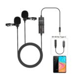 Dual-Head 3.5mm TRRS Condenser Lavalier Microphone PC Mobile Phone - Image 7