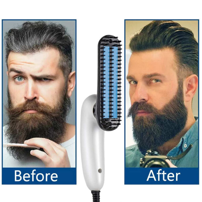 Electric Multifunctional 2-In-1 Heated Hair & Beard Straightener Comb - Image 6
