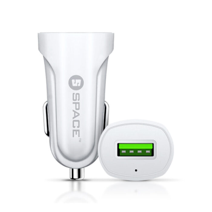 SPACE CC-150 Single Port USB Car Charger – 2.4A Fast Charging with Included Micro USB Cable - Image 3