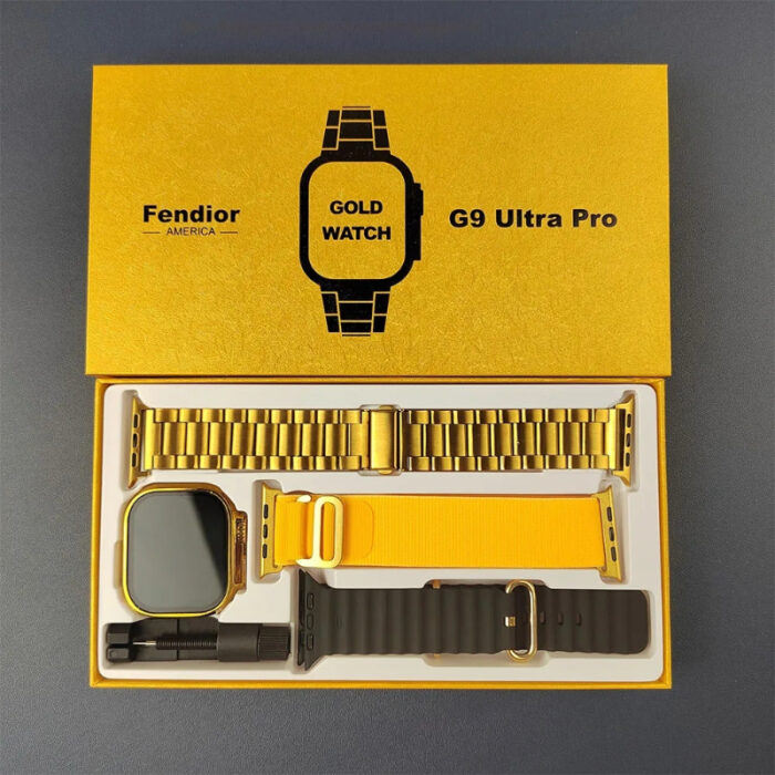 Fendior American Gold Edition G9 Ultra Pro Series 8 Smartwatch with 3 Extra Straps - Image 10