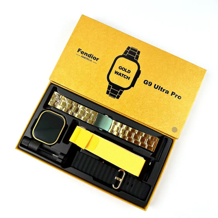 Fendior American Gold Edition G9 Ultra Pro Series 8 Smartwatch with 3 Extra Straps - Image 12