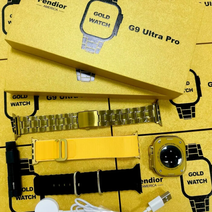 Fendior American Gold Edition G9 Ultra Pro Series 8 Smartwatch with 3 Extra Straps - Image 9