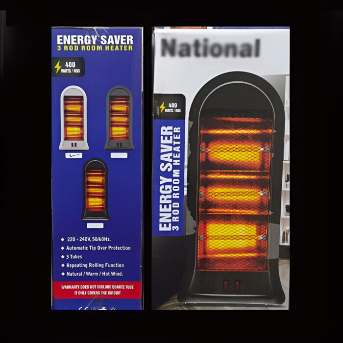 HT-111 Compact 400W Electric 3-Rod Room Heater with Advanced Safety Features - Image 1