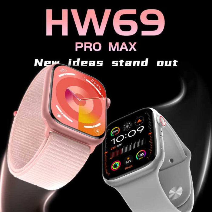 HW69 Pro Max Smartwatch with AMOLED 2.5D Curved Display, AI Customization & Gesture Control - Image 1