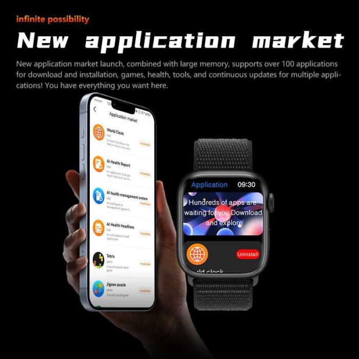 HW69 Pro Max Smartwatch with AMOLED 2.5D Curved Display, AI Customization & Gesture Control - Image 4