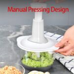 Four Blade Hand Pressure Vegetable Grinder Manual Kitchen Chopper Garlic Masher - Image 6