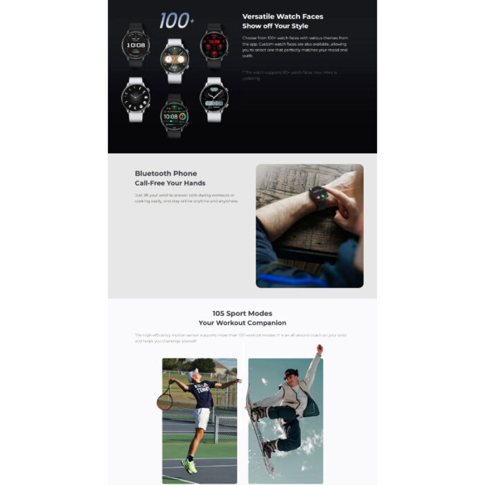 Haylou Solar Plus RT3 Smartwatch with 1.43″ AMOLED Display & Bluetooth Calling - Image 2