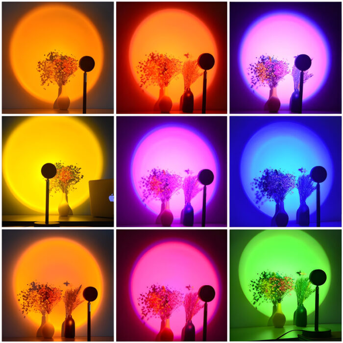 High-Efficiency USB Sunset Projector Lamp With 16-Color LED And Remote Conatrol - Image 7