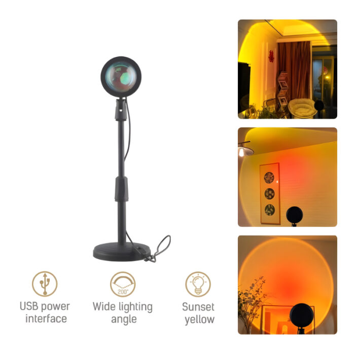 High-Efficiency USB Sunset Projector Lamp With 16-Color LED And Remote Conatrol - Image 9