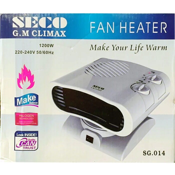SECO SG-014 GM Climax Portable Fan Heater with Dual Power Settings 600W and 1200W for Efficient and Versatile Heating - Image 6