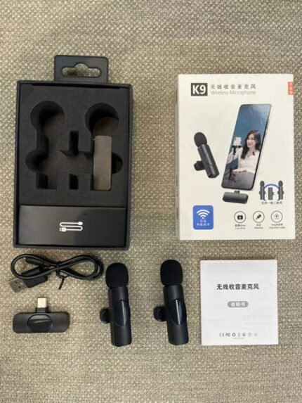K9 Wireless 2 in 1 Dual Plug And Play Type-CLightning Microphone