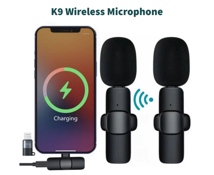K9 Wireless 2 in 1 Dual Plug And Play Type-CLightning Microphone - Image 3