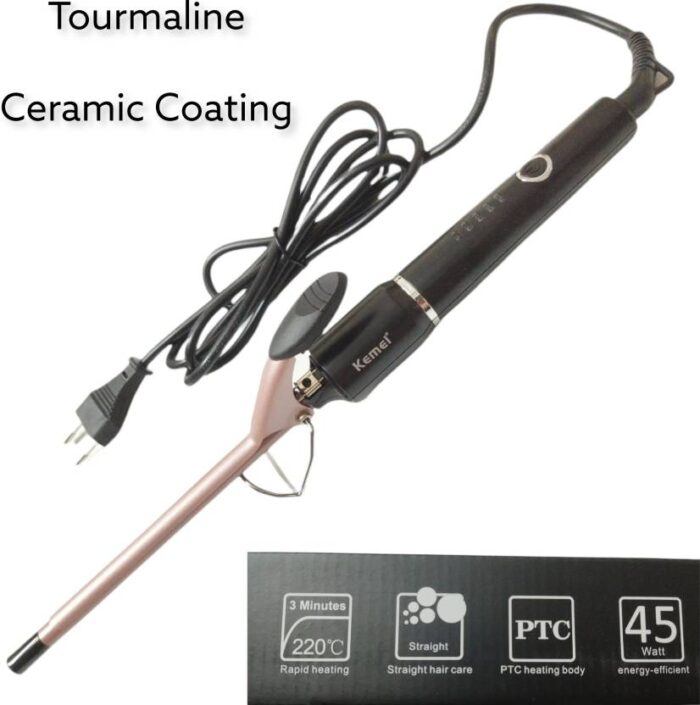 KEMEI Electric Hair Curler 9mm Thickness For Professional Use Hair Styler (2) KEMEI Electric Hair Curler 9mm Thickness For Professional Use Hair Styler - Image 1