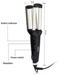 KEMEI Professional Hair Curler With 3 Barrels Big Wave Curling Iron Ceramic Hair Styling Tool - Image 2