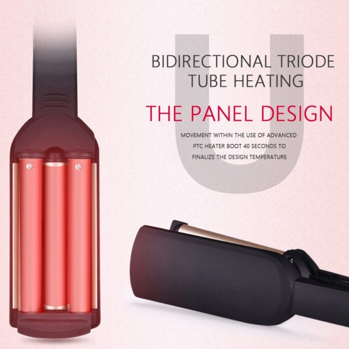 KEMEI Professional Hair Curler With 3 Barrels Big Wave Curling Iron Ceramic Hair Styling Tool - Image 6
