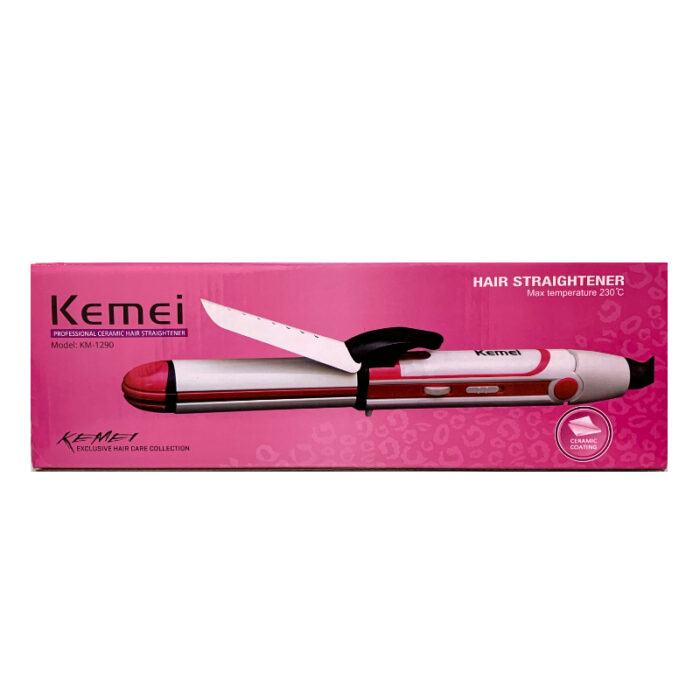 Kemei KM-1290 Multi-Functional Professional Ceramic Hair Straightener For Outstanding Hair Styling - Image 12