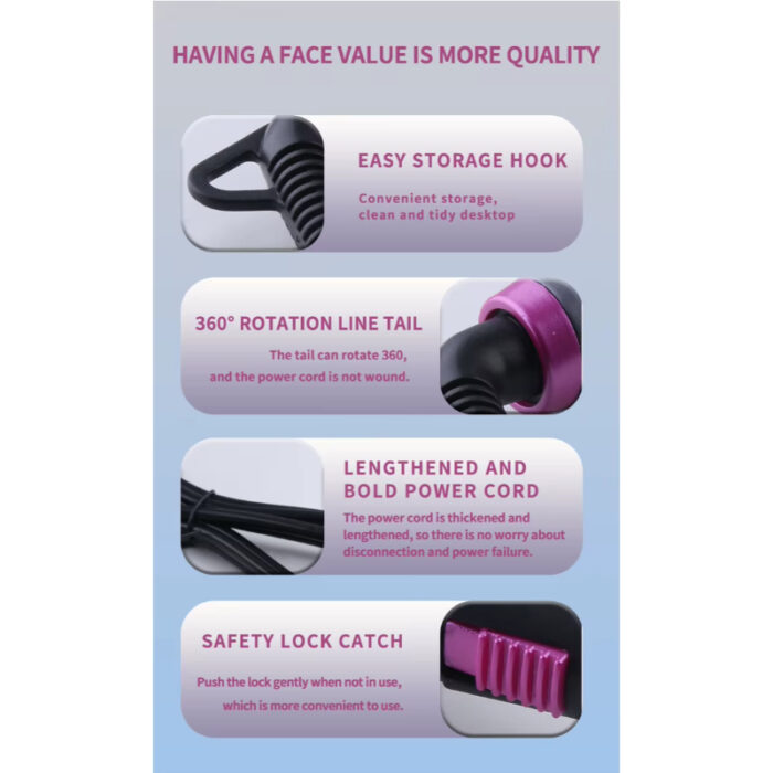 Kemei KM-2052 Professional Hair Straightener – Sleek Design with Ceramic Coated Plates - Image 3