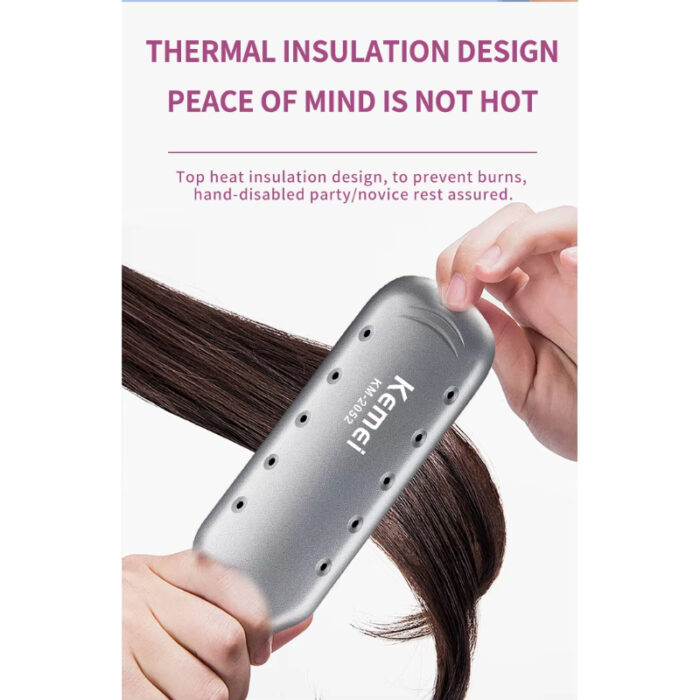 Kemei KM-2052 Professional Hair Straightener – Sleek Design with Ceramic Coated Plates - Image 5