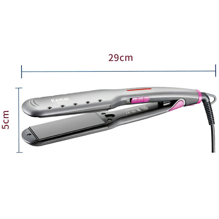 Kemei KM-2052 Professional Hair Straightener – Sleek Design with Ceramic Coated Plates - Image 7