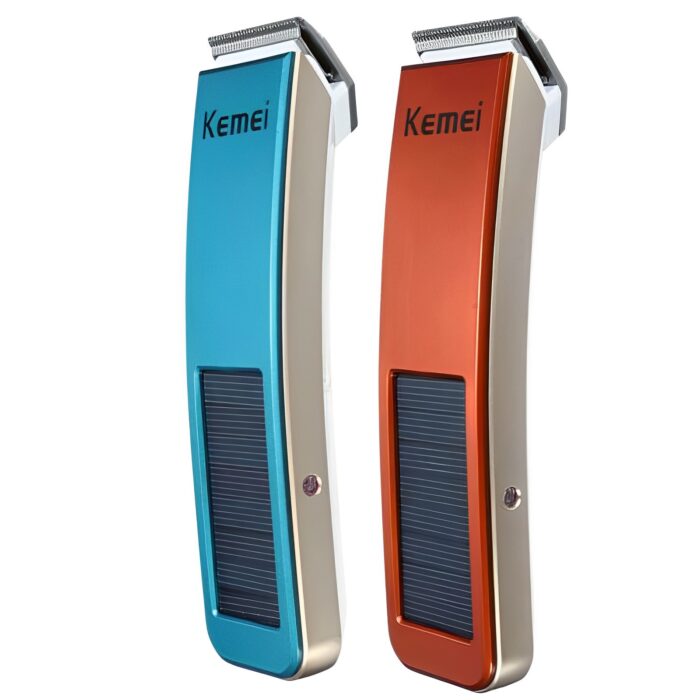 Kemei KM-579 Solar Powered Rechargeable Hair Clipper - Image 1