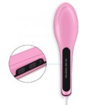 LCD Straightening Fast Smoothing Electric Hair Straightener Brush Ceramic Heating Temperature Display Hair Comb - Image 3