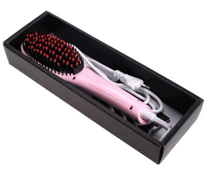 LCD Straightening Fast Smoothing Electric Hair Straightener Brush Ceramic Heating Temperature Display Hair Comb - Image 1