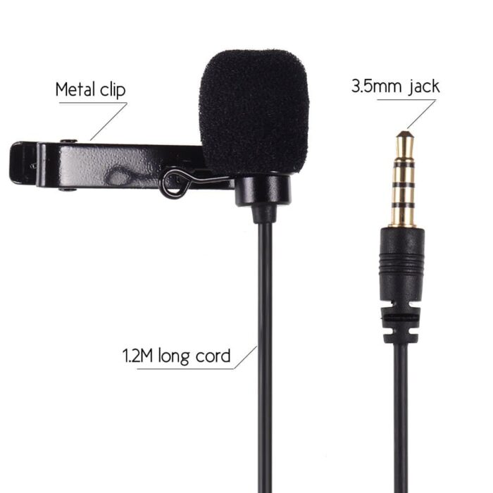 Lavalier Microphone Omni-Directional Clip-On Mic With Cable - Image 2