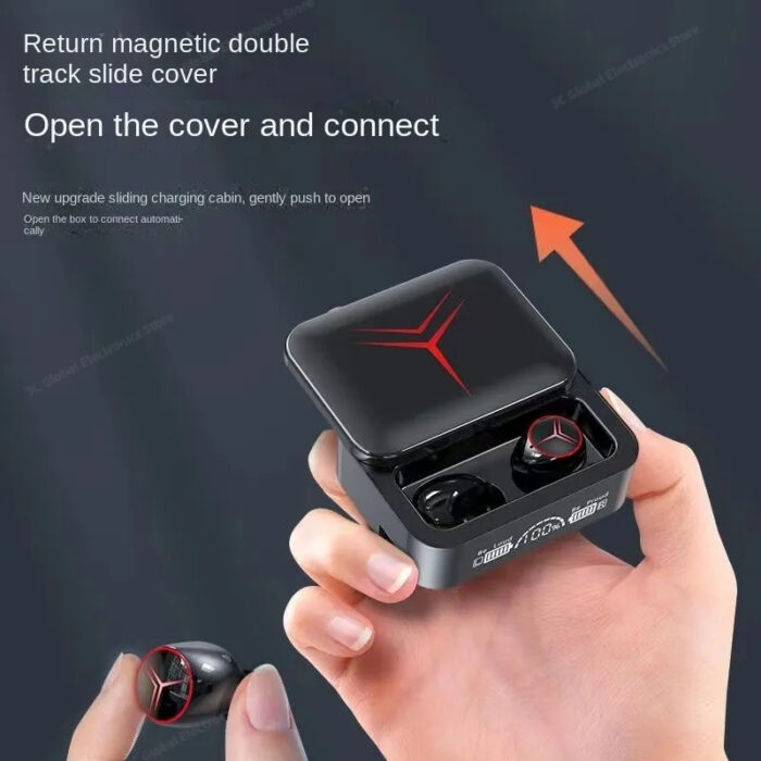 M88 V5.3 Dual Mode Zero Delay LED Display Wireless Earbuds With Power Bank Option - Image 9