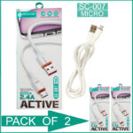 Pack Of 2 SOVO SC-007 Active Type-C And Micro Data Cables