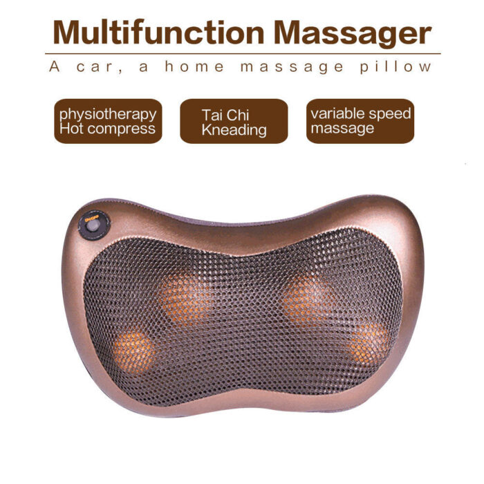 Multi-Function Electric Cervical Body Massage Pillow with Deep-Kneading Heated Massage Nodes - Image 3