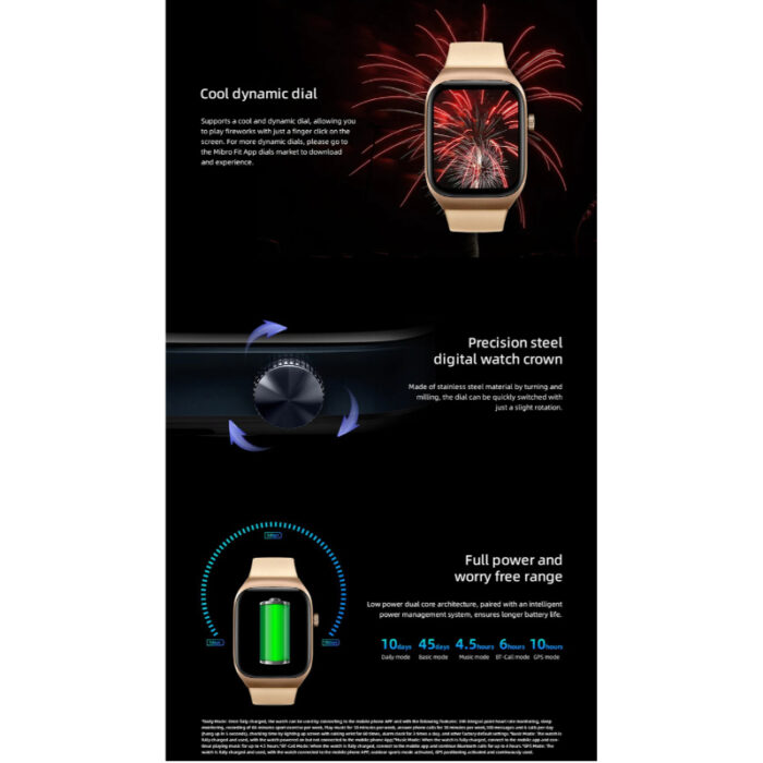 Mibro T2 Smartwatch with 1.75″ AMOLED Screen, Dual-Core 2-In-1 Chip, GPS & Dual Straps - Image 8
