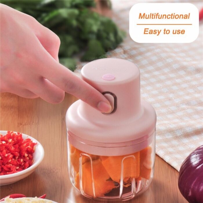 250ML Mini Electric Garlic Food Chopper Ginger Vegetable Crusher Food Blender Processor - Image 1