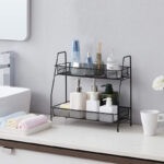 2 Layer Multi-Purpose Mini Portable Iron Organizer Shelf - Image 2
