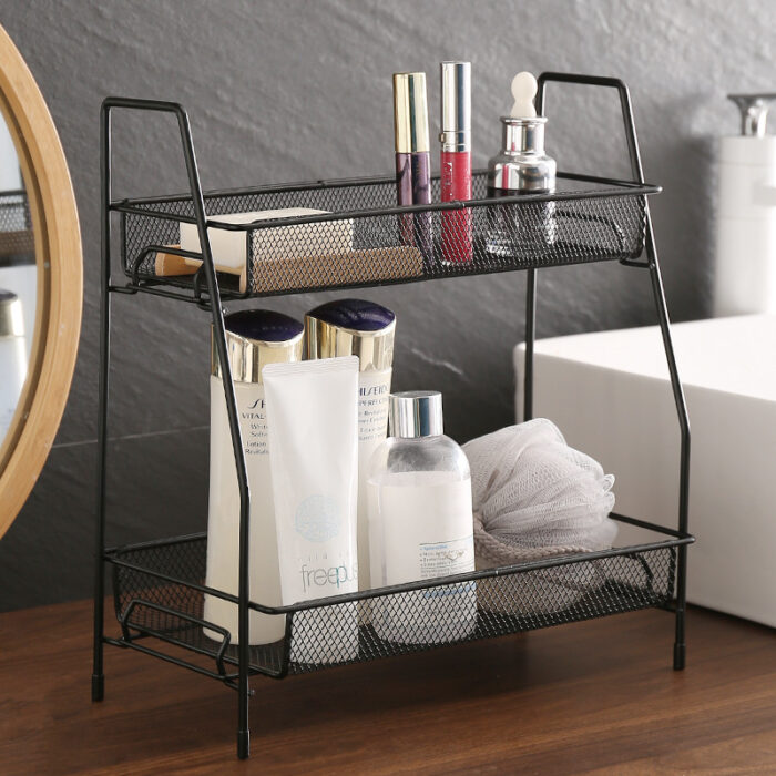 2 Layer Multi-Purpose Mini Portable Iron Organizer Shelf - Image 1