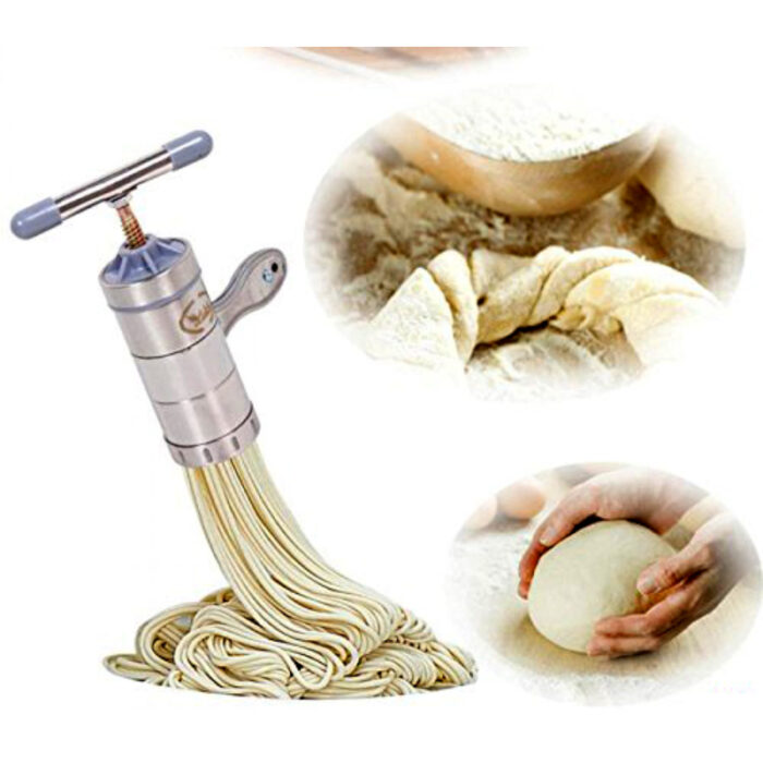 Mini Portable Manual Operation Stainless Steel Pasta Maker With 3 Press Molds - Image 7