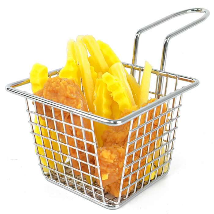 Mini Multi-Purpose Portable Stainless Steel Hand Carry Fry Basket - Image 1